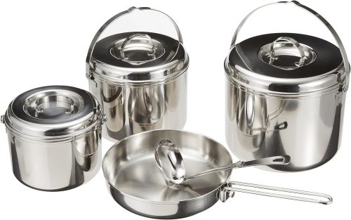 キャプテンスタッグ(CAPTAIN STAG) 3層鋼キャンピングクッカーLセット バッグ付 M-8601