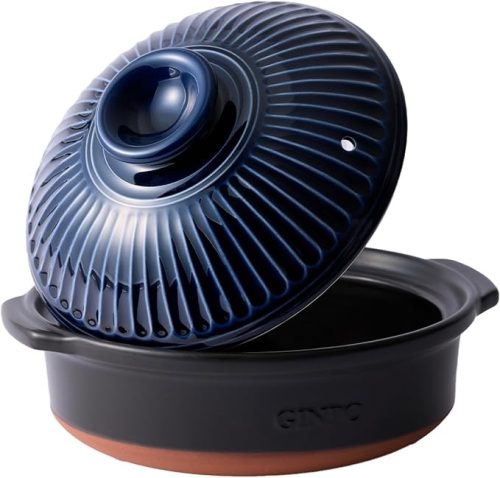 GINPO 菊花 深型土鍋 8号