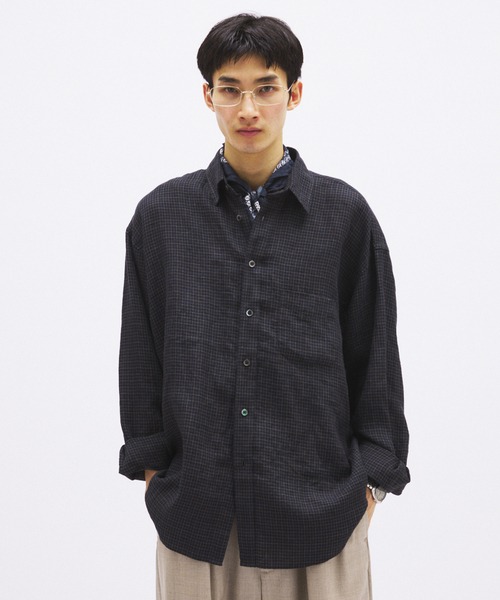 ジャーナルスタンダード(JOURNAL STANDARD) チェック ソフト リネン シャツ