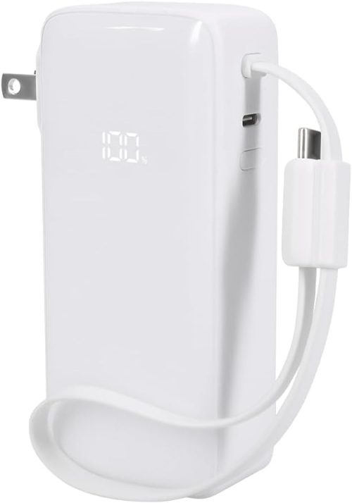 モッテル(MOTTERU) USB-Cケーブル・コンセント一体型 モバイルバッテリー 10000mAh MOT-MBAC10002-EC