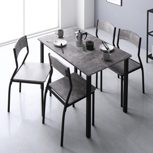 ラシク(RASIK) 4人掛けダイニングセット テーブル+シンプルデザインチェア