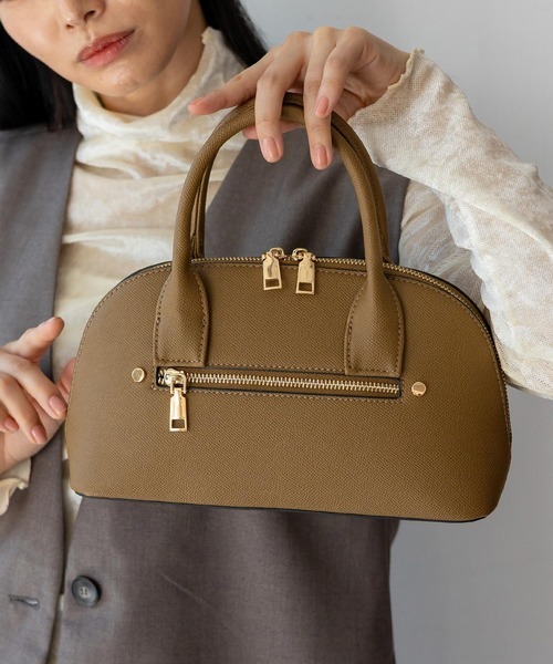 ヴィータフェリーチェ(VitaFelice) ラウンド2wayミニハンドバッグ