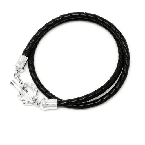 ライオンハート(LION HEART) レザーブレスレット ツイスト シルバー925