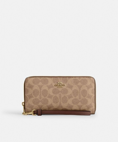 コーチ(COACH) ロング ジップ アラウンド ウォレット・スケッチ シグネチャー キャンバス