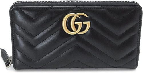 グッチ(GUCCI) GGマーモント ジップアラウンドウォレット ラウンドファスナー長財布