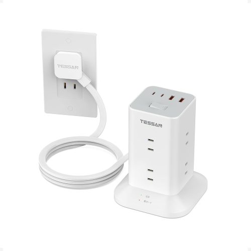 TESSAN タワー型電源タップ TS-TPS05JP00