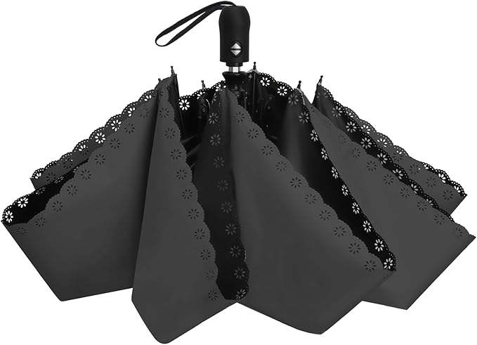 シシベラ(CICI BELLA) ワンタッチ 日傘 折りたたみ 完全遮光100% 晴雨兼用