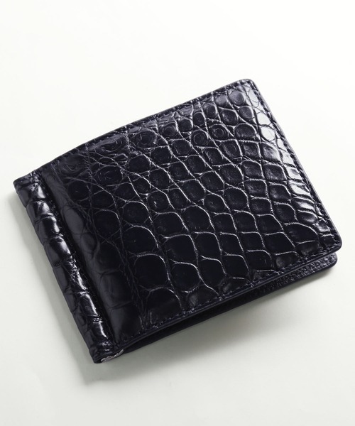 サンキョウショウカイ(sankyo shokai) ナイルクロコダイル マネークリップ メンズ 4FA