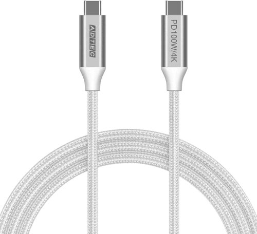 アドテック 100W 10Gbps 4K 出力 USB3.2 Gen2 Type-C to C ケーブル APC-V1010CC-4KU3G2-W