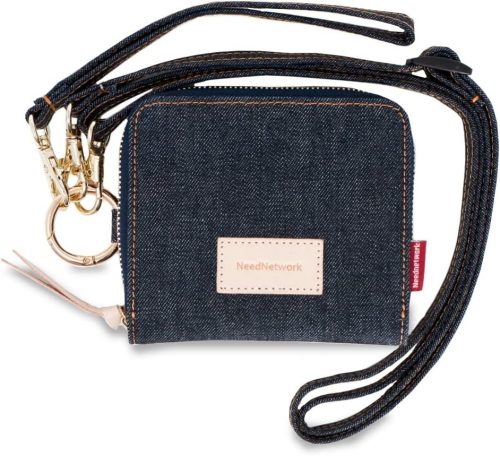 ニードネットワーク(neednetwork) 財布 日本が誇るデニム ウォレット 2つ折り ストラップ付き