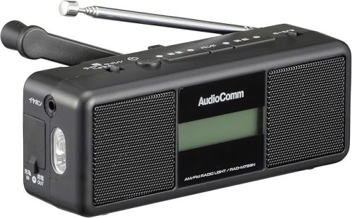 オーム(OHM) AudioComm 手回しラジオライト RAD-M799N 07-3799