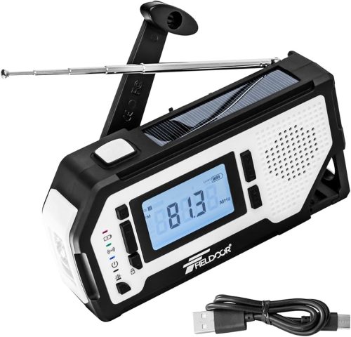 フィールドア(FIELDOOR) 防災マルチラジオ 液晶表示 2000mAhモデル a06874