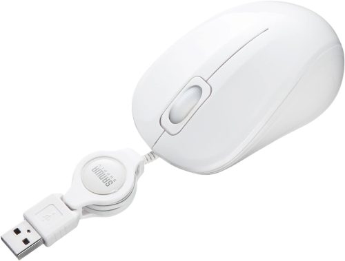 サンワサプライ(SANWA SUPPLY) 抗菌・静音有線巻取りブルーLEDマウス MA-MBSK315