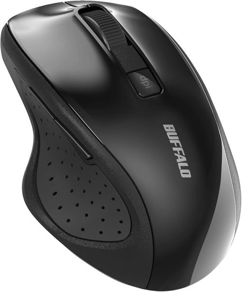 バッファロー(BUFFALO) Bluetooth5.0対応 BlueLED光学式マウス 5ボタン BSMBB305BK
