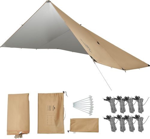 ネイチャーハイク(NatureHike) タープ 難燃加工 長方形 UPF50+ 防水タープ 400×292cm