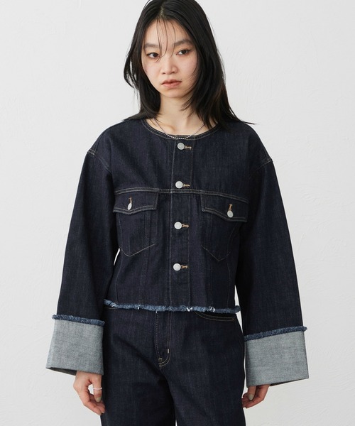 エドウイン(EDWIN) ロールアップ デニムジャケット Gジャン