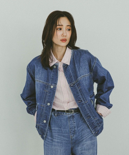 グローバルワーク(GLOBAL WORK) GOODデニムノーカラージャケット
