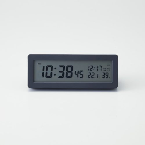 無印良品 デジタル電波時計 大音量アラーム機能付 MJ-RDCLA(B)1