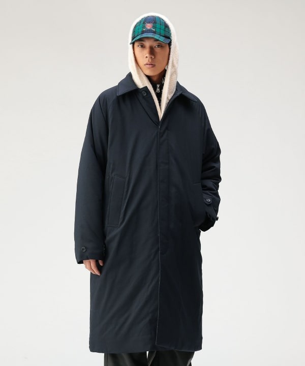 ビームス(BEAMS) ワイドフィット 中綿ステンカラーコート