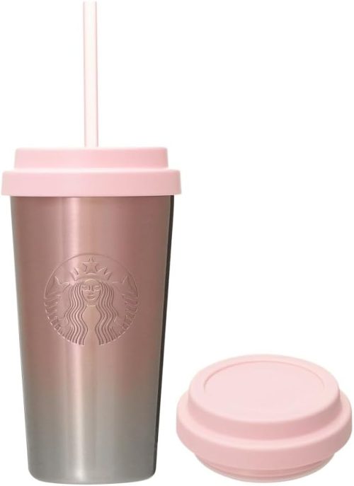 スターバックス(Starbucks) 替えリッド付きステンレスタンブラー ピンクグラデーション 473ml