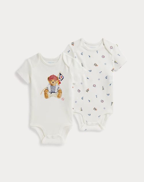 ポロラルフローレン(POLO RALPH LAUREN) Polo ベア コットン ボディスーツ 2パック