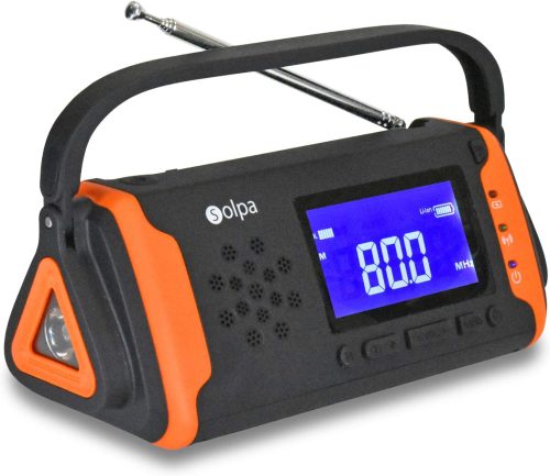 クマザキエイム 手回しソーラー蓄電ラジオ SL-091