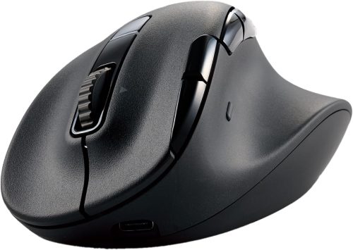 エレコム(ELECOM) 静音 充電式 Bluetooth5.0マウス EX-G 8ボタン Lサイズ M-XGL50MBSKBK