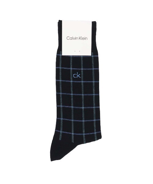 ナイガイ(NAIGAI) Calvin Klein 涼感 足底メッシュ 抗菌防臭 タッターソール クルー丈 ビジネス ソックス