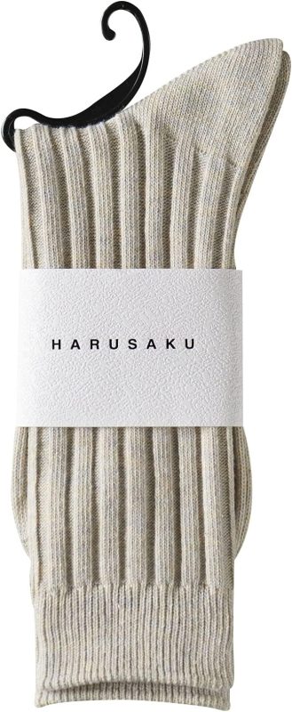 ハルサク(HARUSAKU) 日本製 メランジ リブソックス