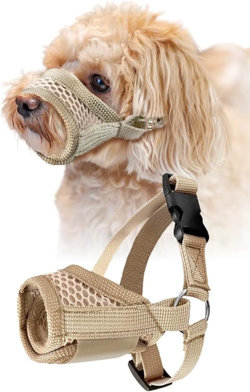 ETLIFE メッシュ生地 噛みつき防止 犬用口輪