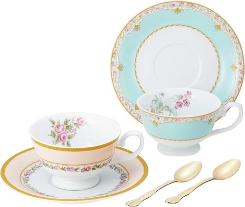 ナルミ(NARUMI) フローラルブティック スプーン付ティーカップ＆ソーサー 41720-33457