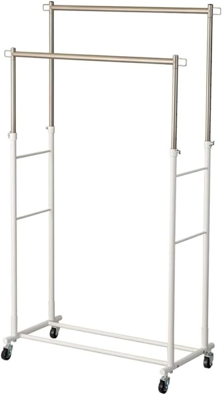 ニトリ(NITORI) 高さ調整できる 頑丈なハンガーラック ダブル YB2c01 2115200000571
