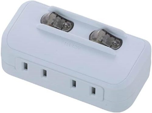 オーム電機(OHM) 電源タップ LED個別スイッチ 2個口 HS-A1758W 00-1758
