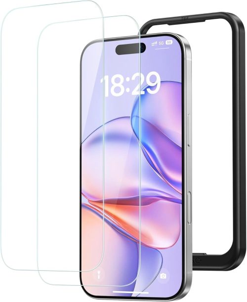 NIMASO 強化ガラスフィルム 耐衝撃 ガイド枠つき 2枚 DSP25F1698