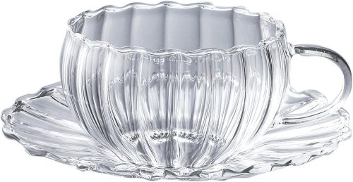 吉谷硝子(Yoshitani Glass) ウェーブカップ&ソーサー YF101W