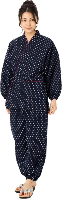 綿の郷 久留米織あられ柄作務衣