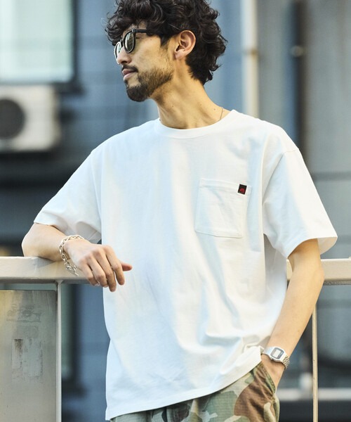 フリークスストア(FREAK'S STORE) 別注 2P クルーネック ショートスリーブ ワンポイントロゴ ポケットTee 2枚セット