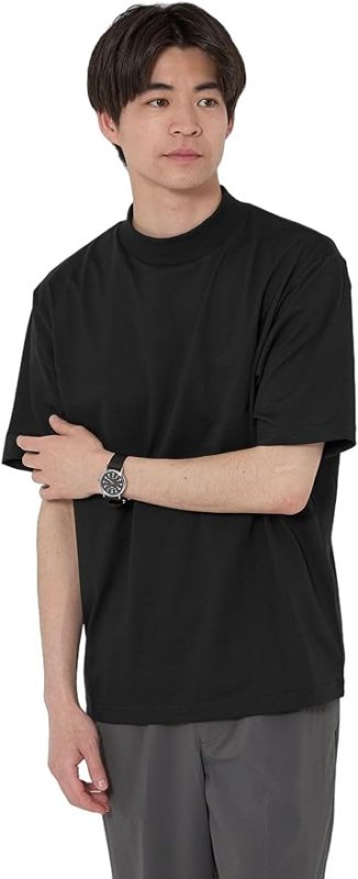 ユナイテッドアローズ グリーンレーベルリラクシング(UNITED ARROWS green label relaxing) JUST fit デイリー モック 半袖 Ｔシャツ カットソー