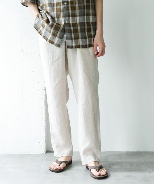 アーバンリサーチドアーズ(URBAN RESEARCH DOORS) シルケットリネン イージートラウザー