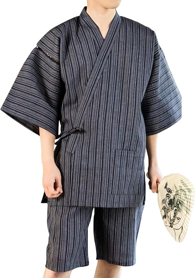 京都きもの町(KIMONOMACHI) しじら織り 綿麻甚平 単品 全13柄 6サイズ