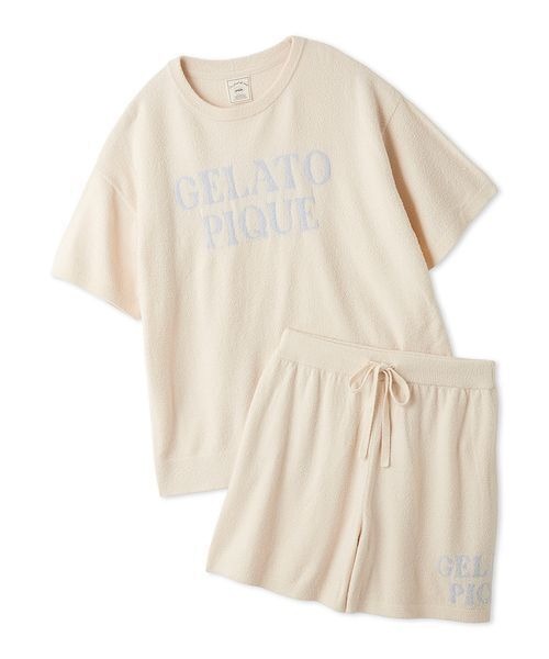 ジェラートピケ(gelato pique) スムーズィーロゴジャガードプルオーバー&ショートパンツセット