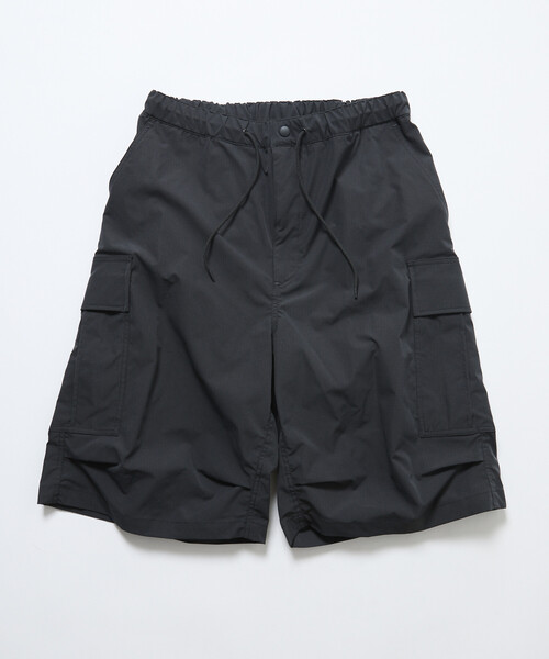 フリークスストア(FREAK’S STORE) Quick Dry Fabric ワイドシルエット ポリリップクロス ショートカーゴパンツ