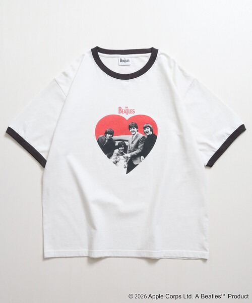 フリークスストア(FREAK'S STORE) ザ ビートルズ フォトプリント リンガーTシャツ