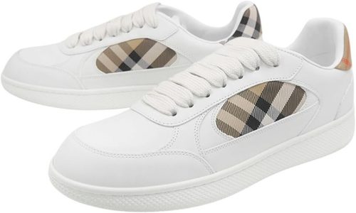 バーバリー(BURBERRY) レザー&チェック テラススニーカー