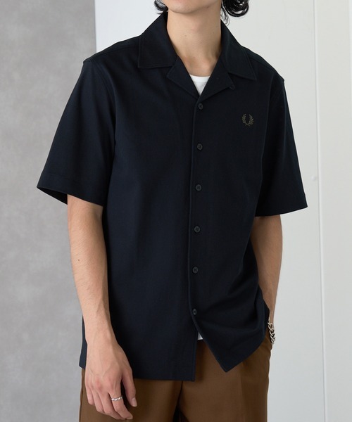 フレッドペリー(FRED PERRY) Compress Mesh Revere Collar Shirt