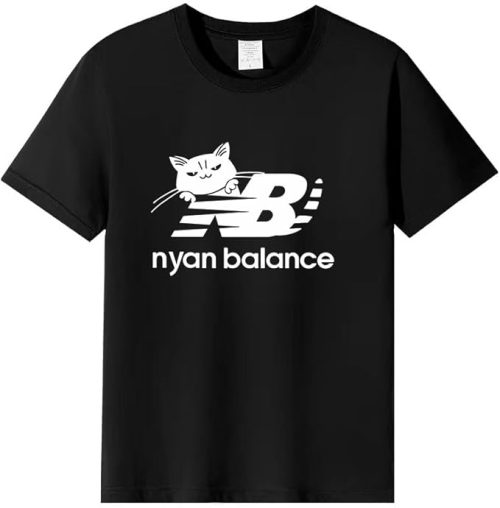 ニャンバランス ネコ 面白い Tシャツ