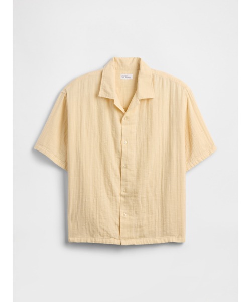 ギャップ(GAP) ボックスシルエット ガーゼ バケーションシャツ