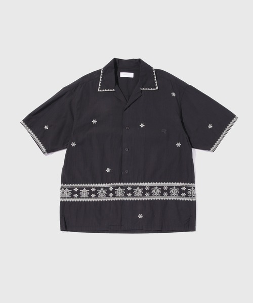 アダムエロぺ(ADAM ET ROPE') クロスステッチ ボックスシルエット オープンカラーカジノ バカラ 用語ツ