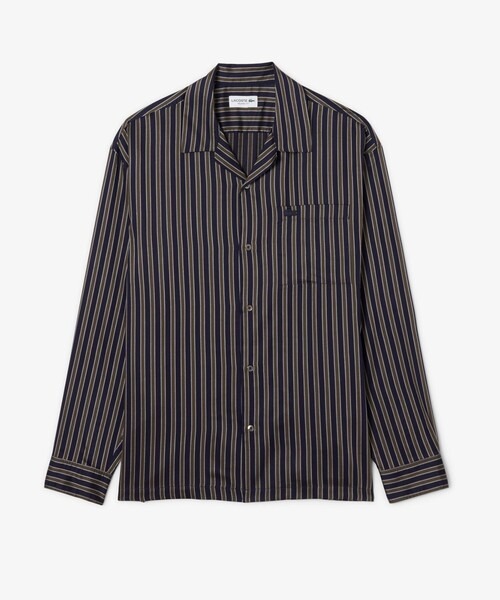 ラコステ(LACOSTE) マルチストライプオープンカラーシャツ