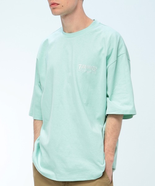 スラッシャー(THRASHER) ワンポイント ロゴ刺繍 Tシャツ